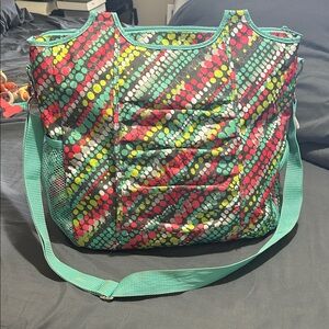 Thirty-One All Pro Tote Polka Dot multipocket Bag